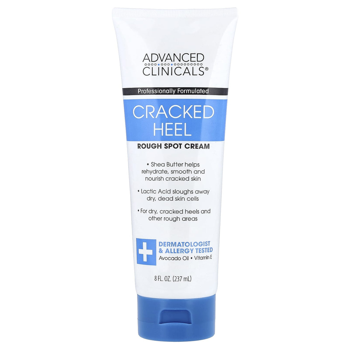 Advanced Clinicals Cracked Heel Rough Spot Cream 237 ml (8 fl oz) — product view