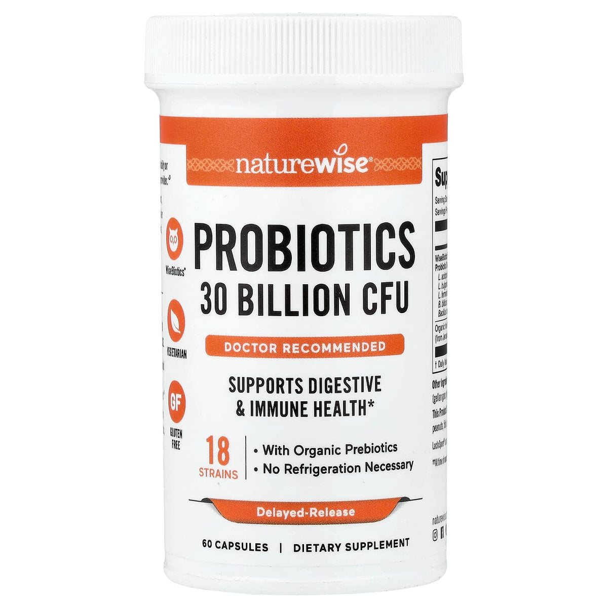 NatureWise Probiotics, 30 Billion CFU, 60 Capsules — product view