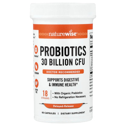NatureWise Probiotics, 30 Billion CFU, 60 Capsules