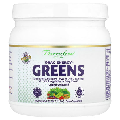 Paradise Herbs ORAC Energy Greens Original Unflavored, 12.8 oz (364 g)