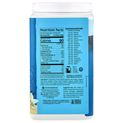 Sunwarrior Warrior Blend Protein, Vanilla, 750 g (1.65 lb) - view 2