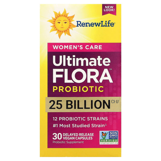 Renew Life Women's Care Ultimate Flora Probiotic 25 Billion CFU, 30 Capsules