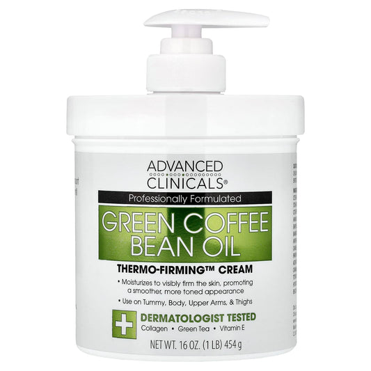 Advanced Clinicals Green Coffee Bean Oil Thermo-Firming Cream 454 g (16 oz)