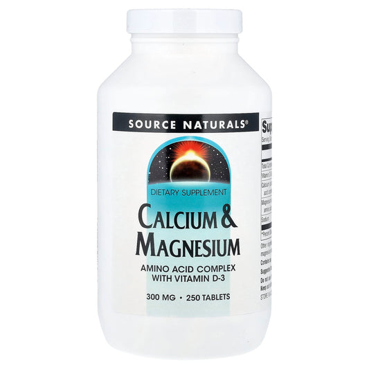 Source Naturals Calcium & Magnesium with Vitamin D-3, 250 Tablets