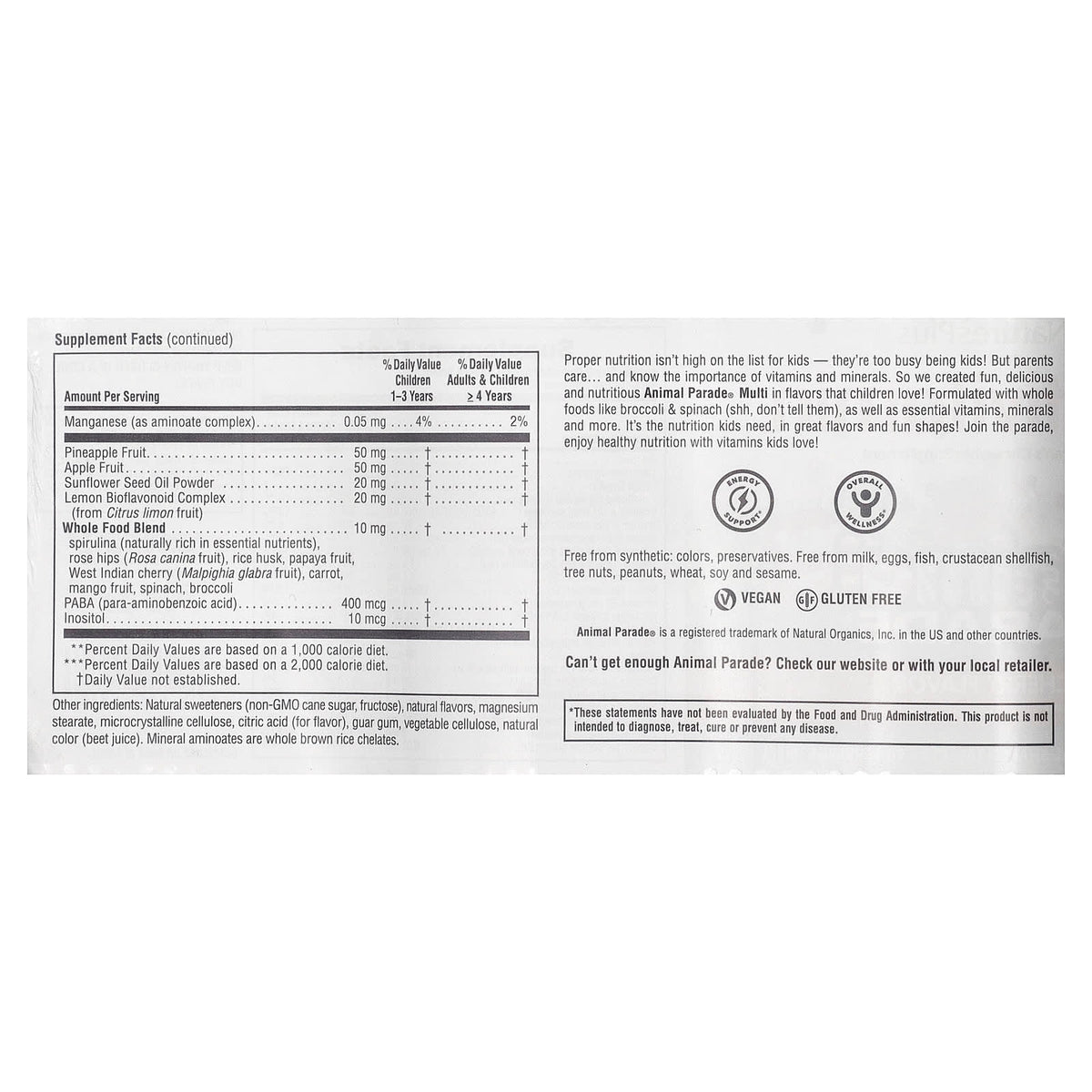 NaturesPlus Animal Parade Children's Chewable Multivitamin, Cherry, 180 Tablets - view 3
