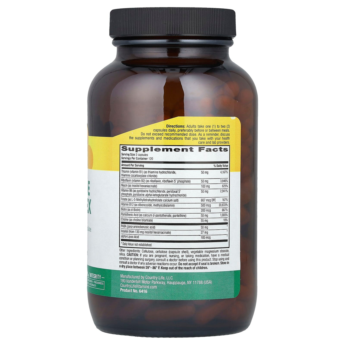 Country Life Coenzyme B-Complex 240 Vegan Capsules — alternate product view