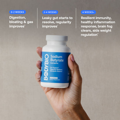 BodyBio Sodium Butyrate, 60 Capsules - view 6