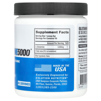 EVLution Nutrition Glutamine5000, Unflavoured, 300 g (10.58 oz) - view 2