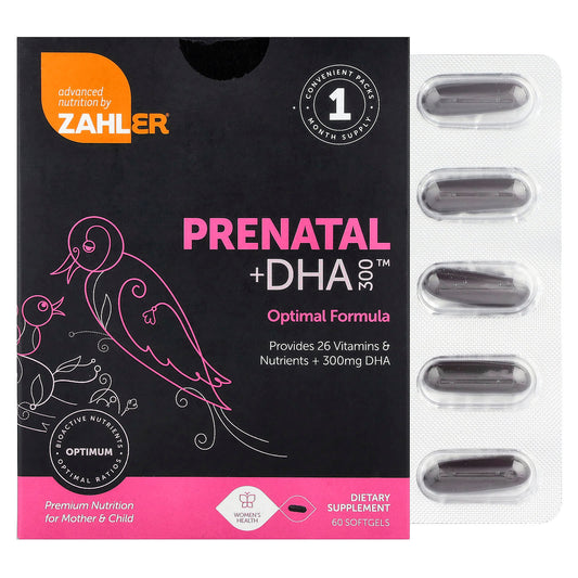 Zahler Prenatal + DHA 300, 60 Softgels