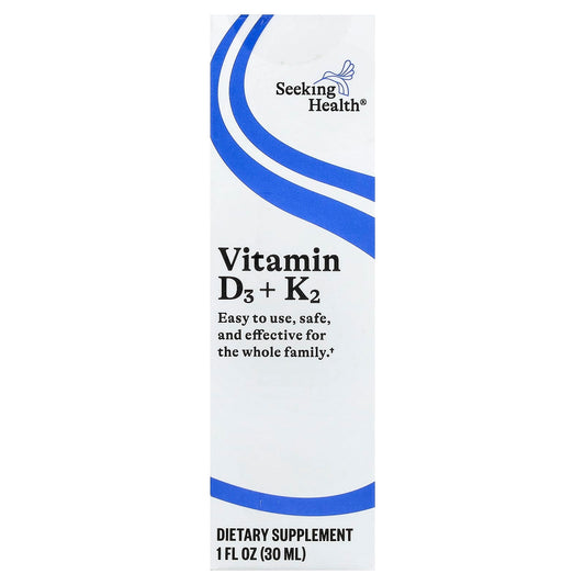 Seeking Health Vitamin D3 + K2 Drops, 30 ml (1 fl oz)