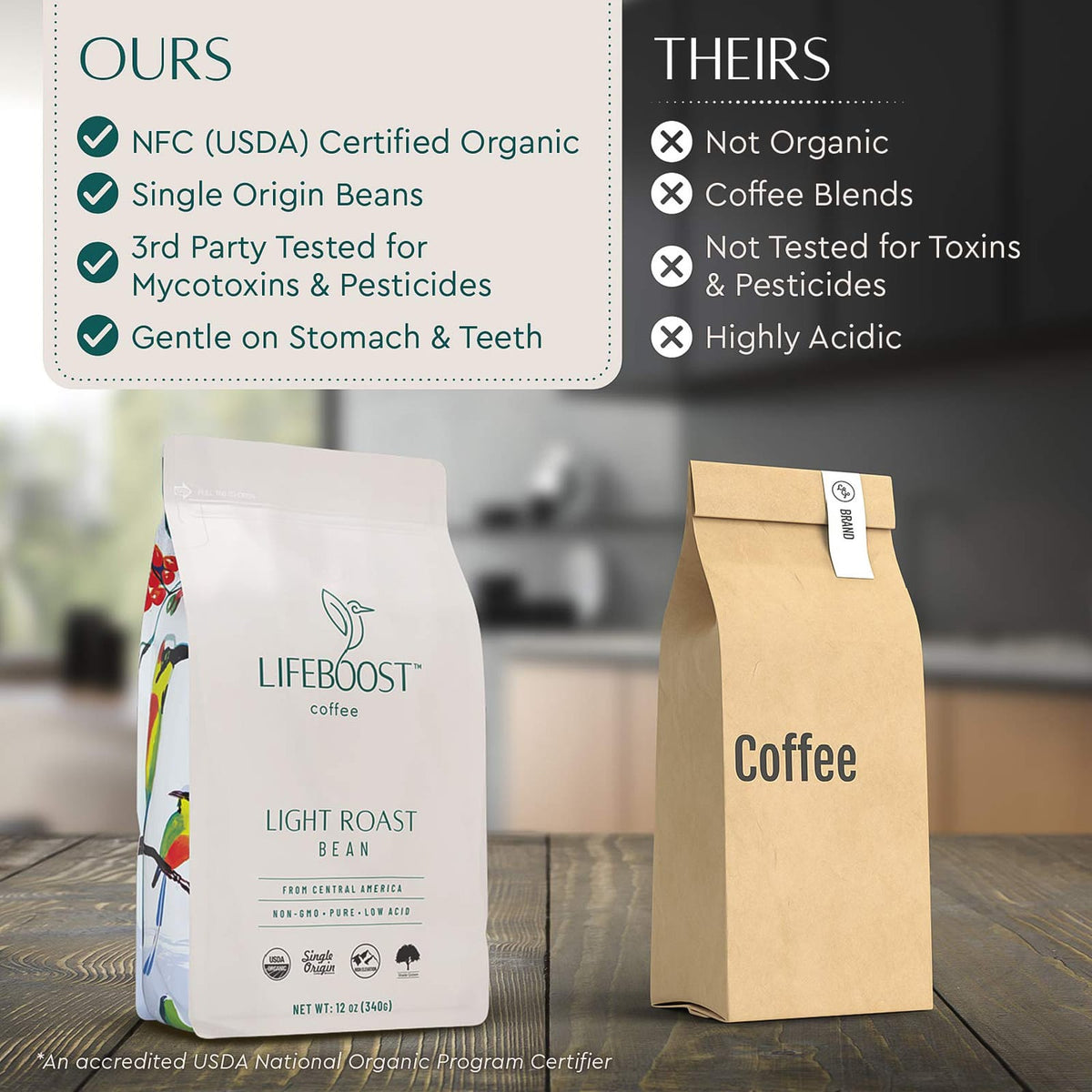 Lifeboost Optimist Light Roast Whole Bean Coffee 340 g (12 oz) - view 3