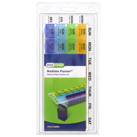 Ezy Dose Weekly 4X/Day with Pop-Outs Medtime Planner, 1 Count