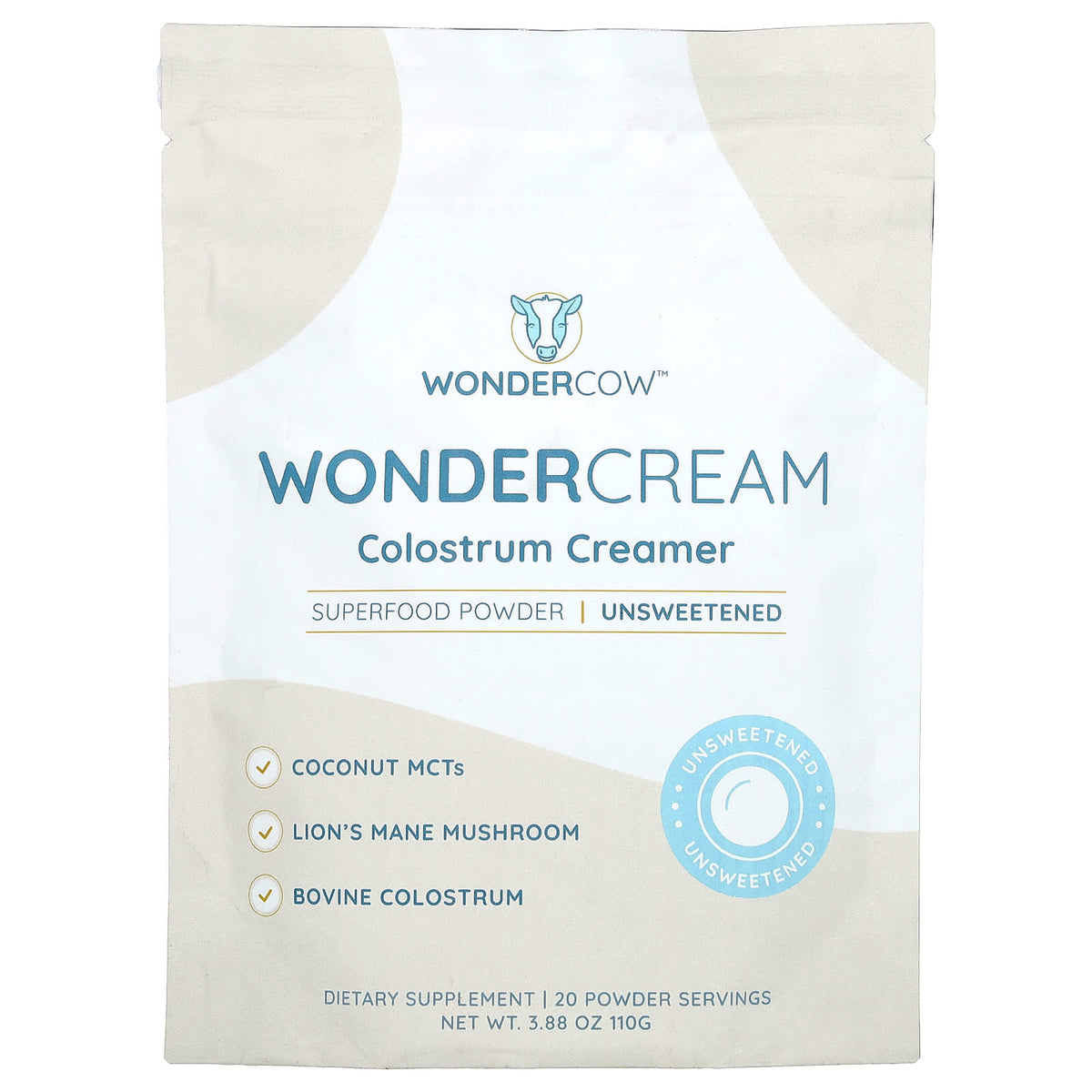 Wondercow WonderCream Colostrum Creamer Unsweetened 110 g (3.88 oz) — product view