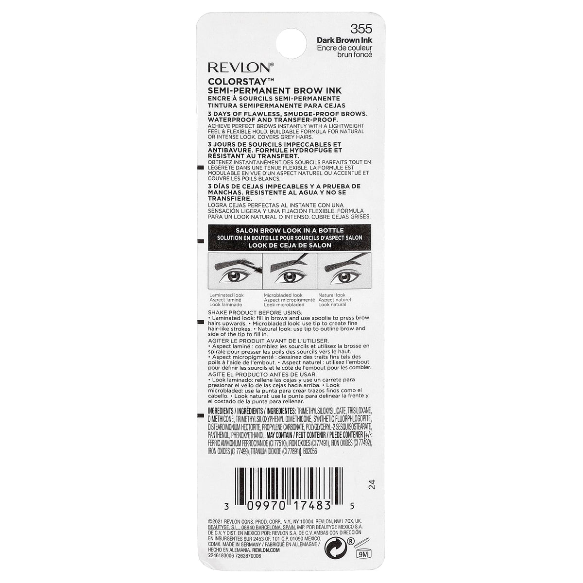 Revlon ColorStay Semi-Permanent Brow Ink 355 Dark Brown Ink 2.8 ml - view 3