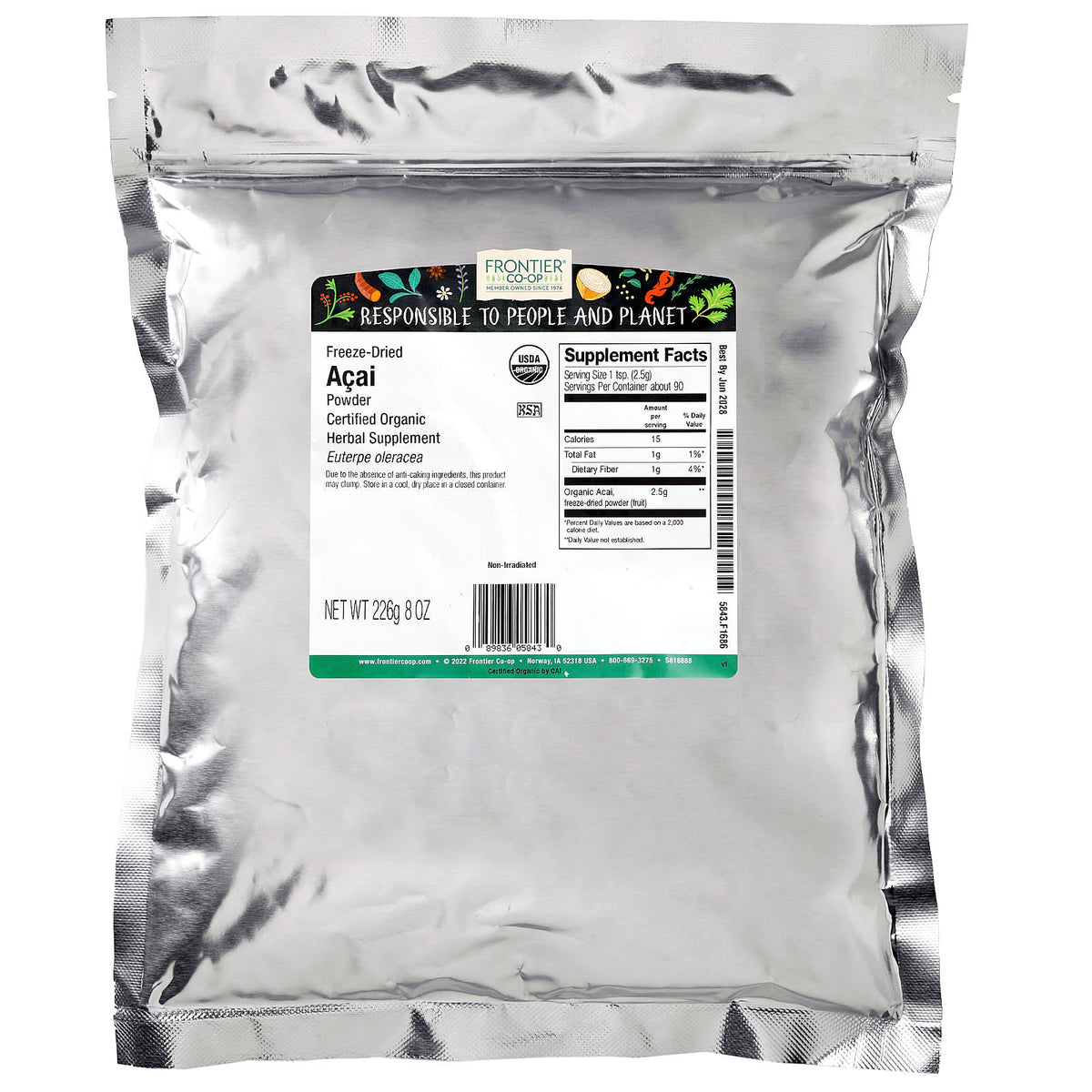 Frontier Co-op Organic Freeze-Dried Acai Powder, 226 g (8 oz) - view 2