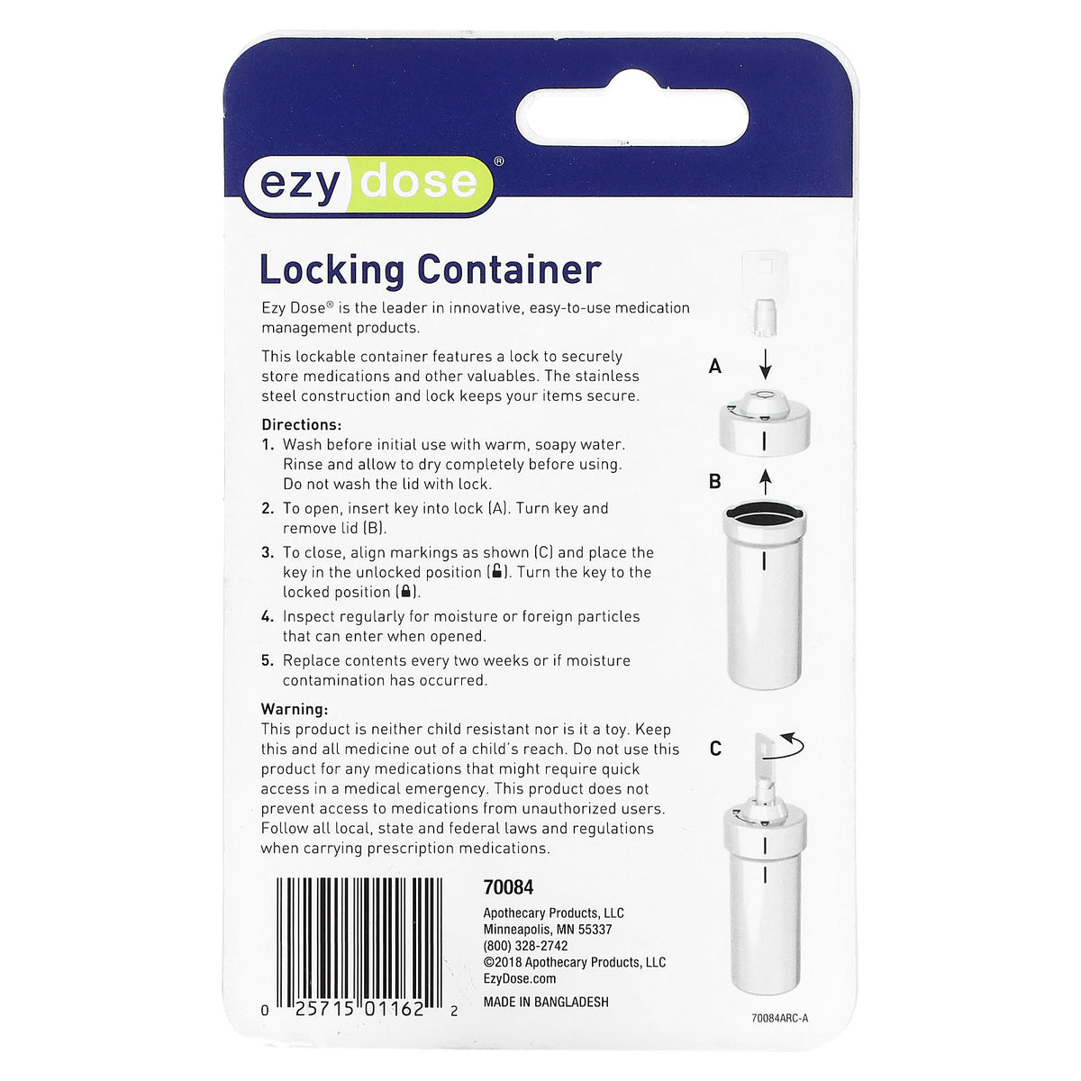 Ezy Dose Locking Container, Stainless Steel, 3 Pieces — alternate product view