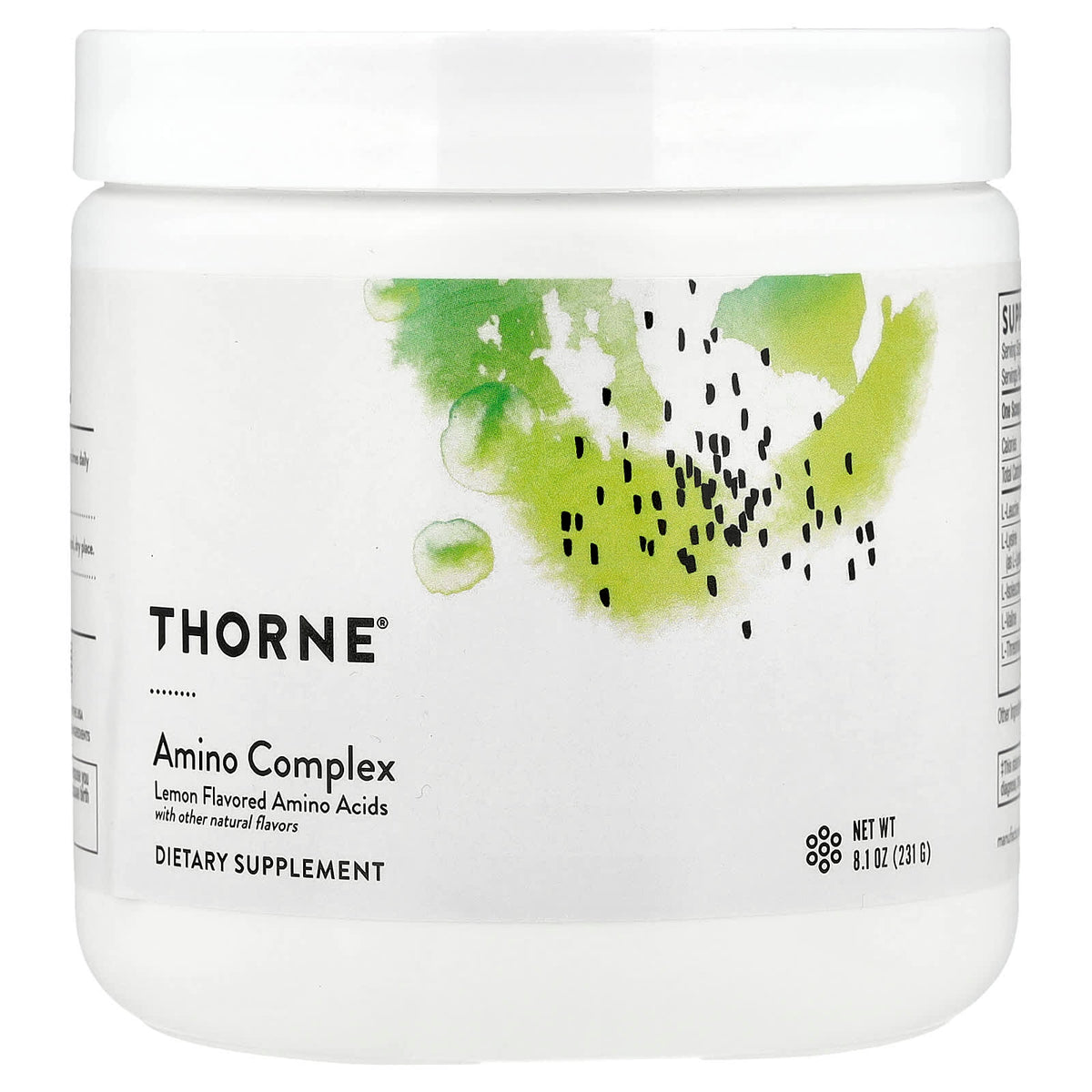 Thorne Amino Complex, Lemon, 231 g (8.1 oz) — product view