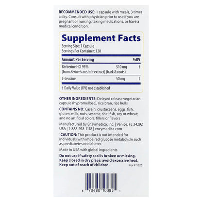 Enzymedica Berberine, 120 Capsules - view 2