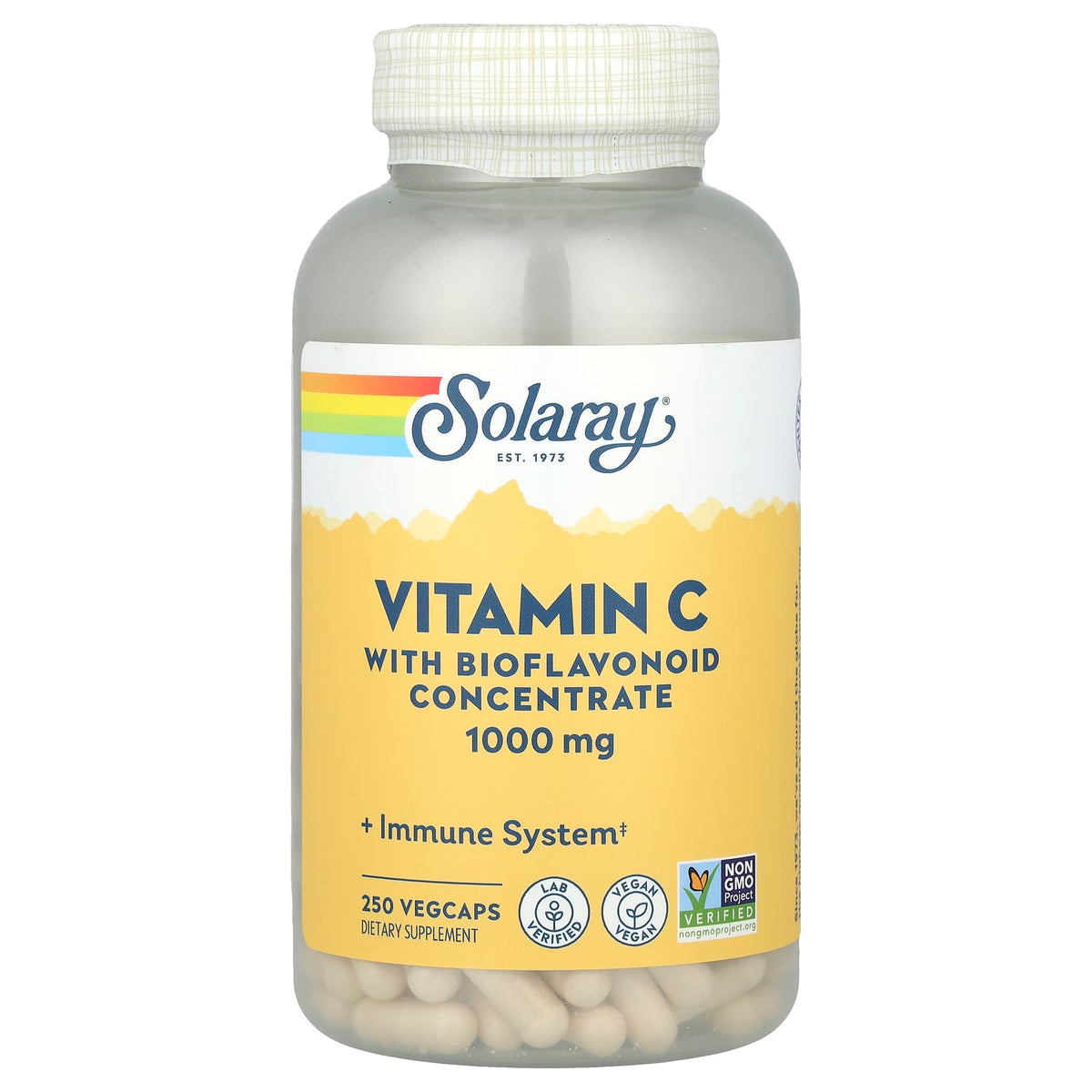 Solaray Vitamin C with Bioflavonoid Concentrate, 1,000 mg, 250 VegCaps — product view