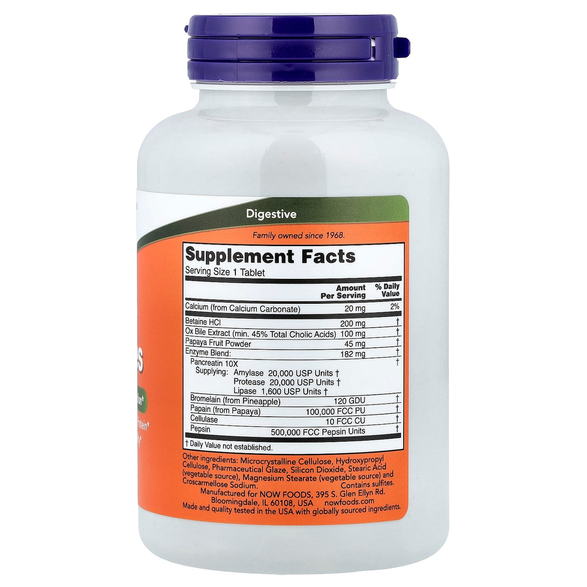 NOW Foods Super Enzymes, 180 Tablets - view 2