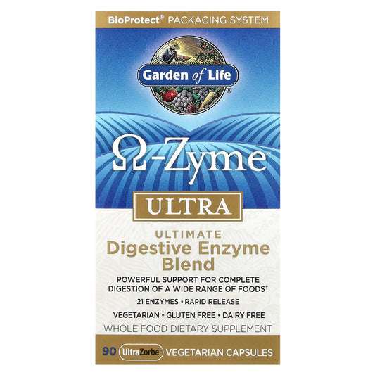 Garden of Life O-Zyme Ultra Digestive Enzyme Blend, 90 Vegetarian Capsules