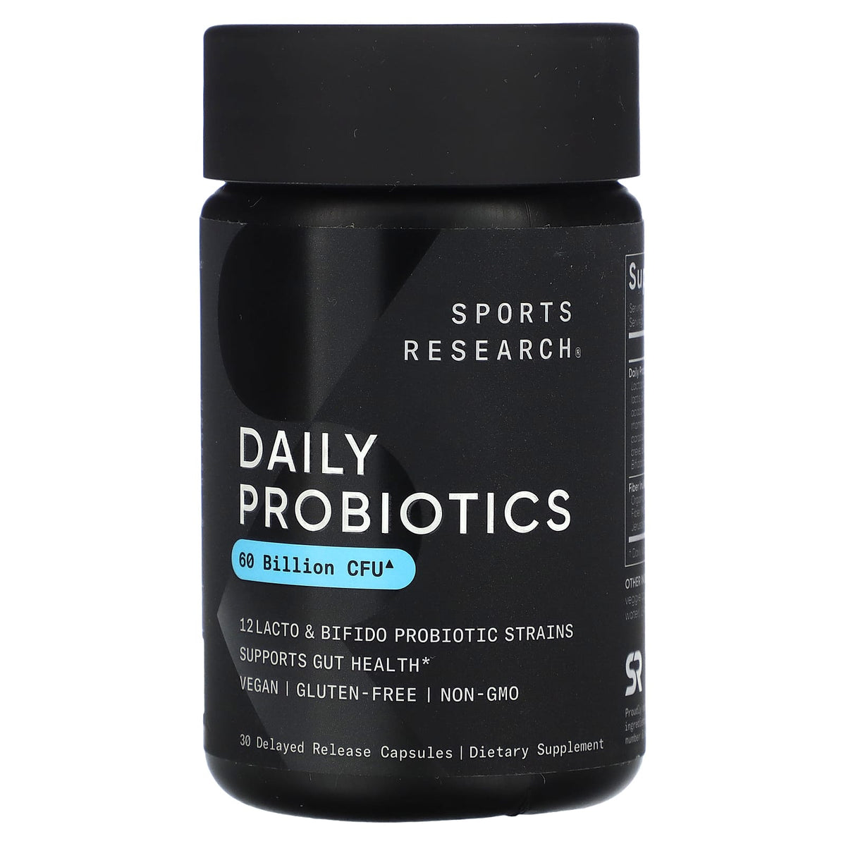 Sports Research Daily Probiotics, 60 Billion CFU, 30 Delayed Release Capsules — product view
