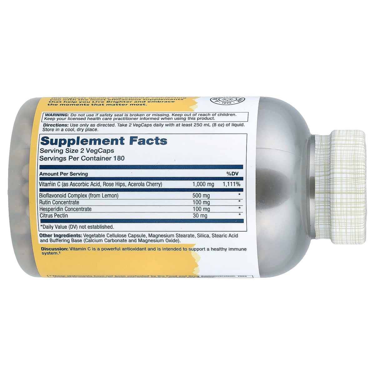 Solaray Super Bio Vitamin C, Timed Release, 360 VegCaps — alternate product view