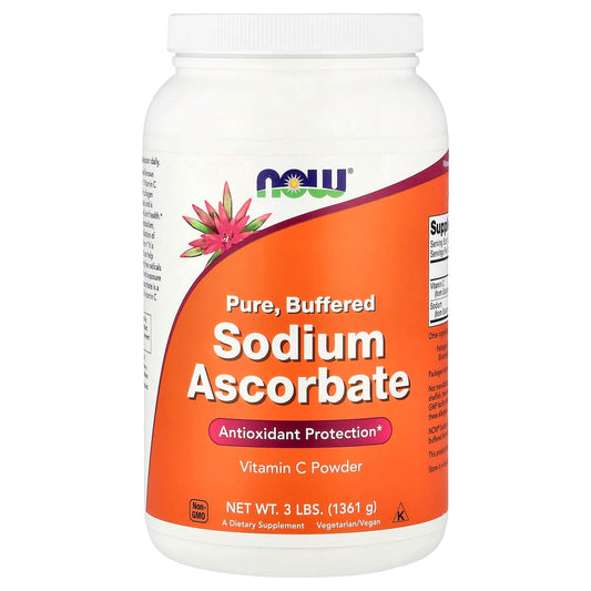 NOW Foods Sodium Ascorbate Powder, 1.36 kg (3 lb)