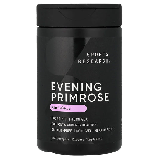 Sports Research Evening Primrose Mini-Gels, 240 Softgels