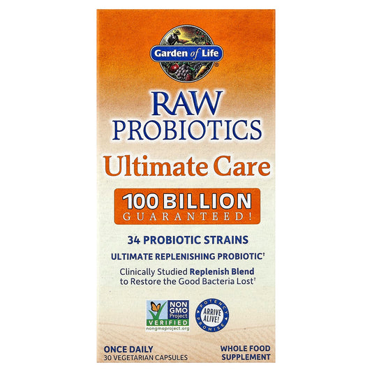 Garden of Life RAW Probiotics Ultimate Care, 30 Vegetarian Capsules