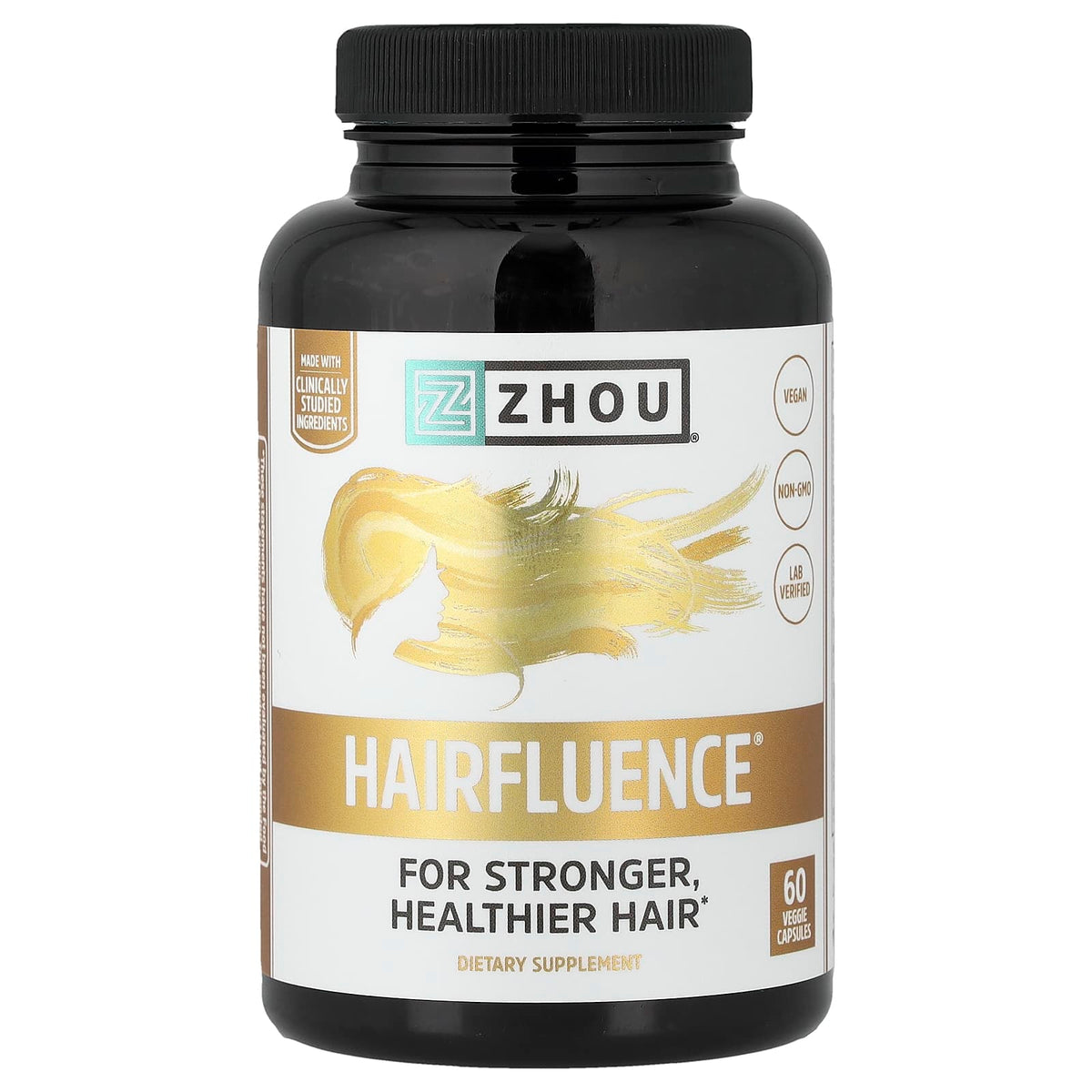 Zhou Nutrition Hairfluence, 60 Veggie Capsules