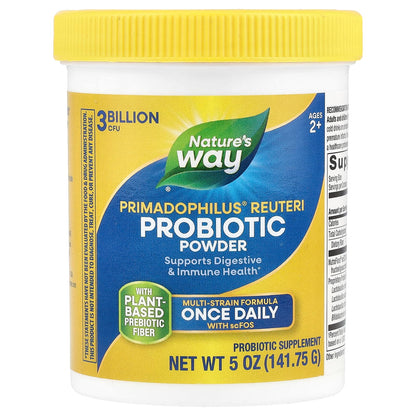 Nature's Way Primadophilus Reuteri Probiotic Powder, 3 Billion CFU, 142 g (5 oz)
