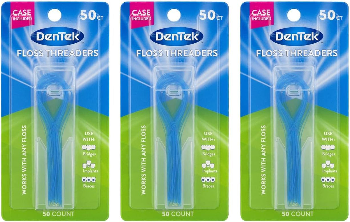 DenTek Floss Threaders, 50 Count, Pack of 3
