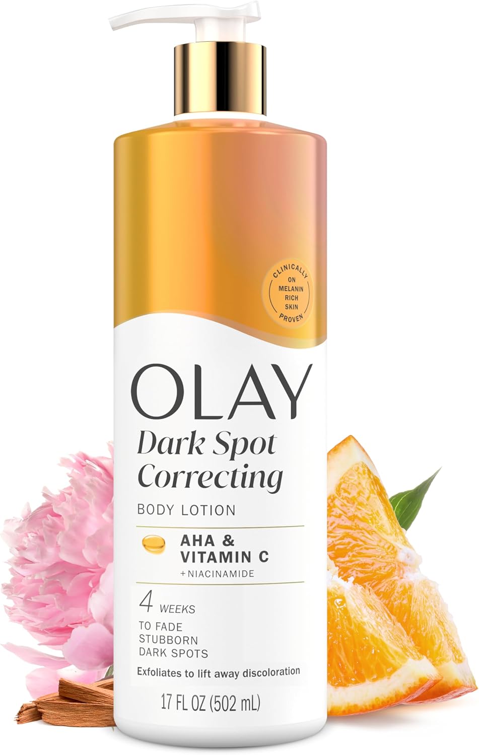 Olay Tone Enhancing Body Lotion with AHA Serum, 17 fl oz