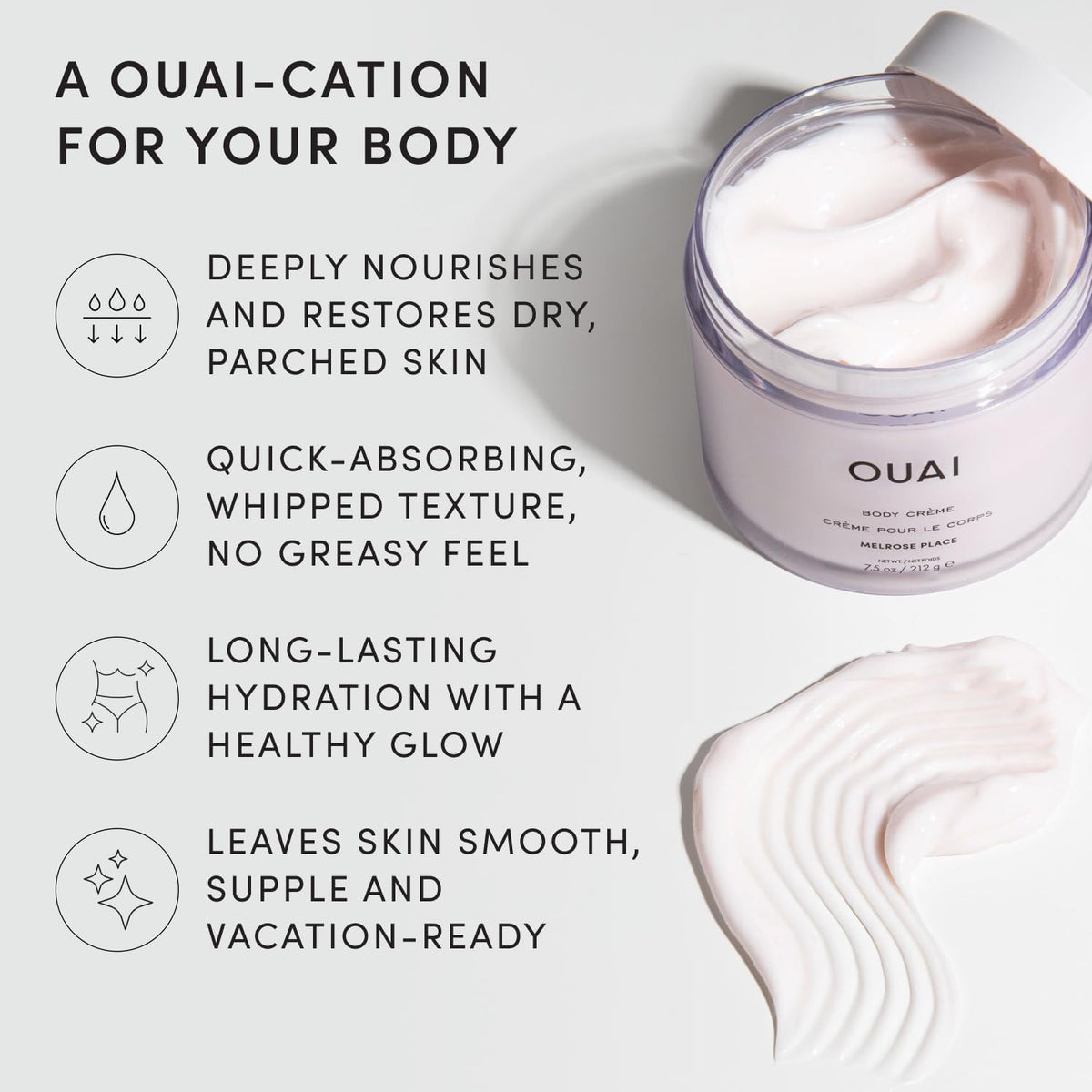 OUAI Melrose Place Whipped Body Cream, 7.5 oz - view 3