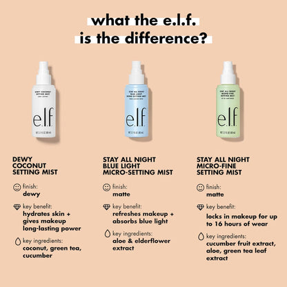 e.l.f. Stay All Night Blue Light Micro-Setting Mist 2.7 fl oz - view 4