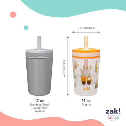 Zak Designs Kelso Toddler Cups, 15 oz, Silly Goose and Harvest, 2 Pack - view 3