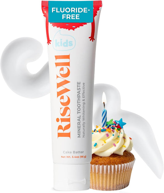 RiseWell Mineral Kids Toothpaste, Cake Batter Flavour 3.4 oz