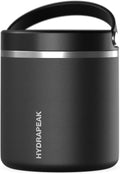 Hydrapeak 739 ml (25 fl oz) Insulated Stainless Steel Food Jar, Black