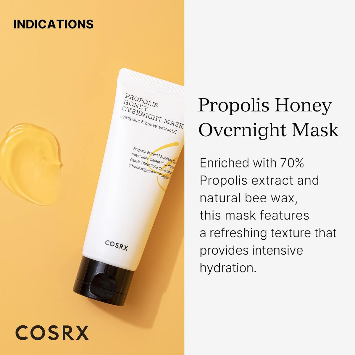COSRX Full Fit Propolis Honey Overnight Mask 60 ml (2 fl oz) — alternate product view