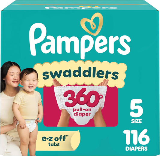 Pampers Swaddlers 360 Pull-On Nappies, Size 5, 116 Count