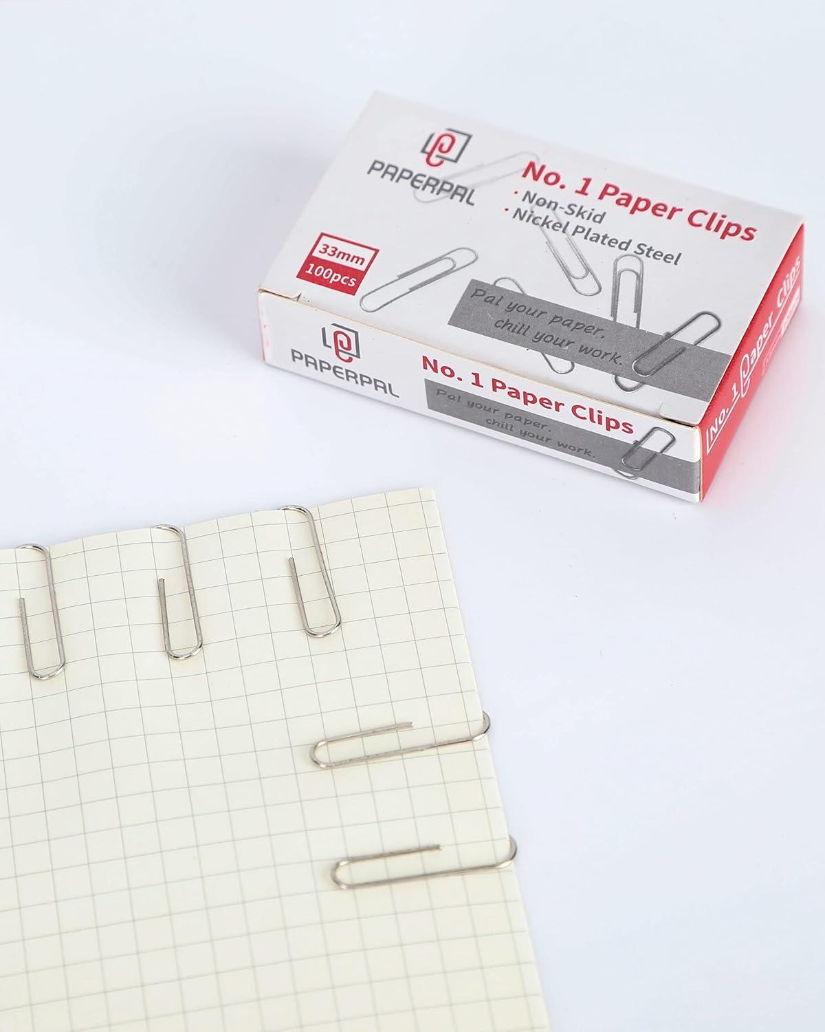 PAPERPAL No.1 Nonskid Paper Clips, 600 Count, Silver - view 5