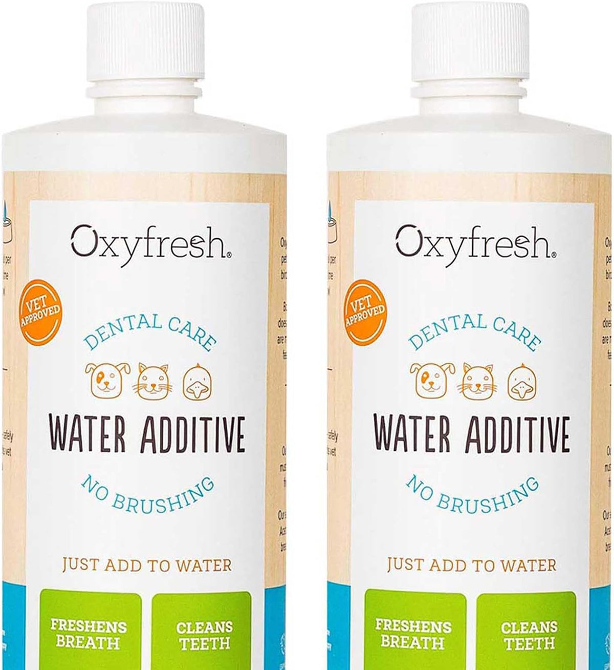 Oxyfresh Premium Pet Dental Care Water Additive for Cats and Dogs, No Brushing