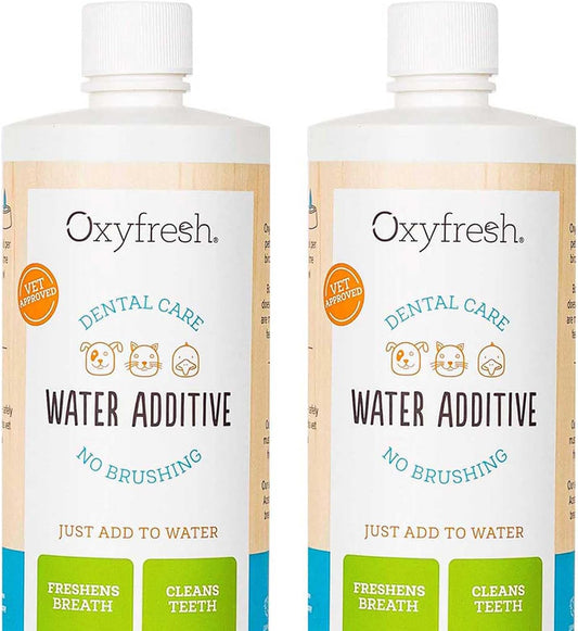 Oxyfresh Premium Pet Dental Care Water Additive for Cats and Dogs, No Brushing