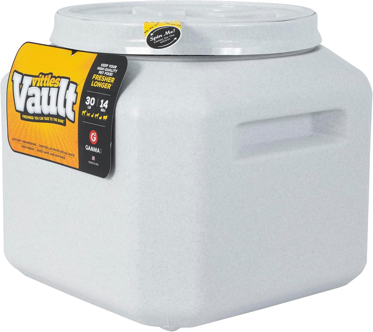 Gamma2 Vittles Vault Airtight Pet Food Storage Container with Scoop, 30 lb - view 3