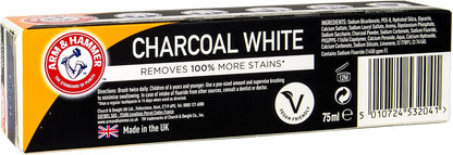 Arm & Hammer Charcoal White Toothpaste, 2 x 75 ml - view 4