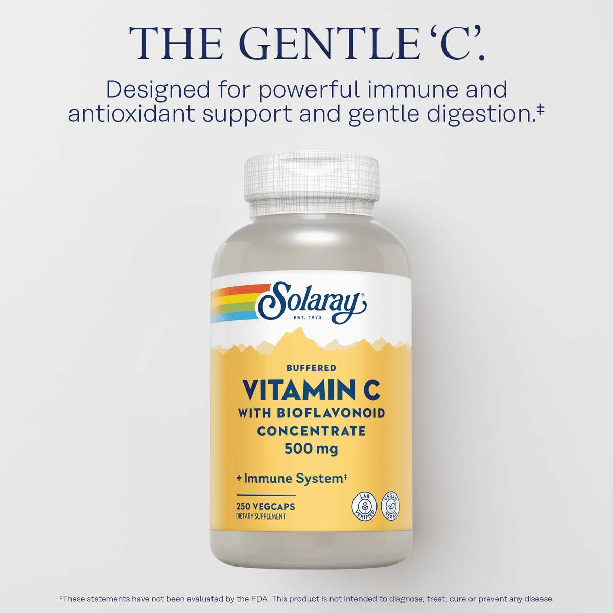 Solaray Buffered Vitamin C with Bioflavonoid Concentrate, 250 VegCaps - view 3