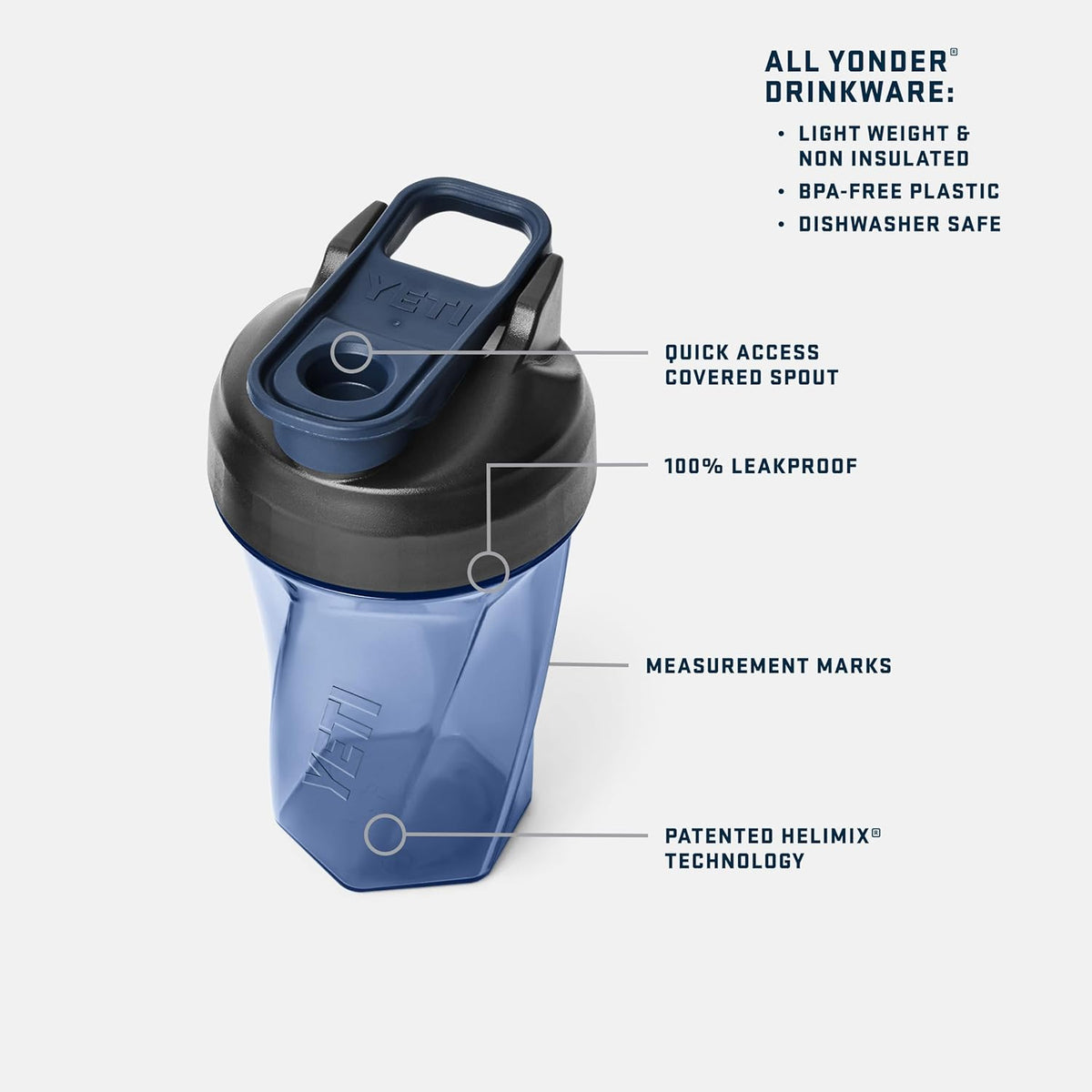 YETI Yonder 20 oz (591 ml) Leakproof Shaker Bottle in Cape Taupe - view 5