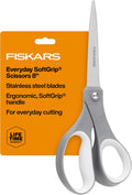 Fiskars 20.3 cm (8 Inch) SoftGrip All Purpose Scissors, Grey