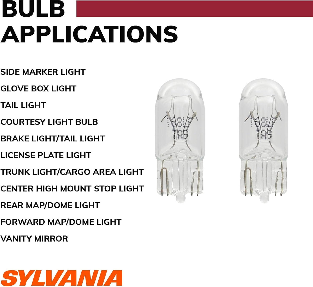 SYLVANIA 168 Long Life Miniature Bulb, Pack of 2 - view 4